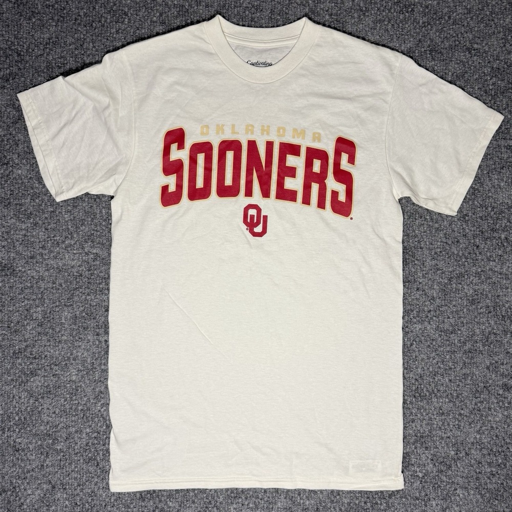 Oklahoma Sooners T-Shirt OU Football Captivating White Unisex Size Large NWT
